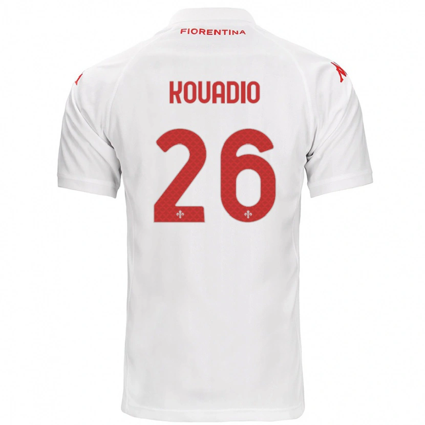 Danxen Kinderen Eddy Kouadio #26 Wit Uitshirt Uittenue 2024/25 T-Shirt