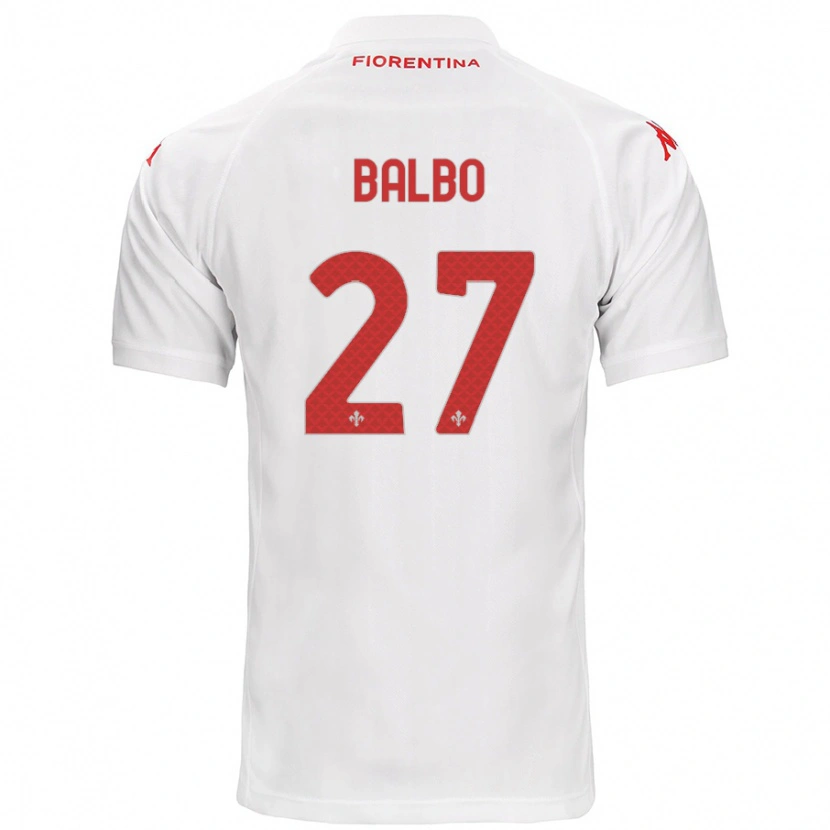 Danxen Kinderen Luis Balbo #27 Wit Uitshirt Uittenue 2024/25 T-Shirt