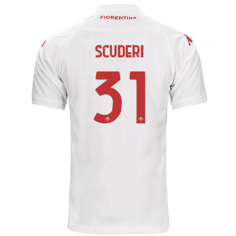 Danxen Kinderen Giulio Scuderi #31 Wit Uitshirt Uittenue 2024/25 T-Shirt