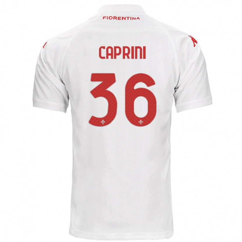 Danxen Kinderen Maat Daniel Caprini #36 Wit Uitshirt Uittenue 2024/25 T-Shirt