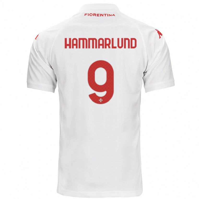 Danxen Kinderen Pauline Hammarlund #9 Wit Uitshirt Uittenue 2024/25 T-Shirt