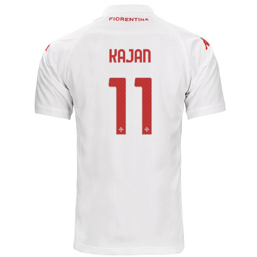 Danxen Kinderen Zsanett Kaján #11 Wit Uitshirt Uittenue 2024/25 T-Shirt