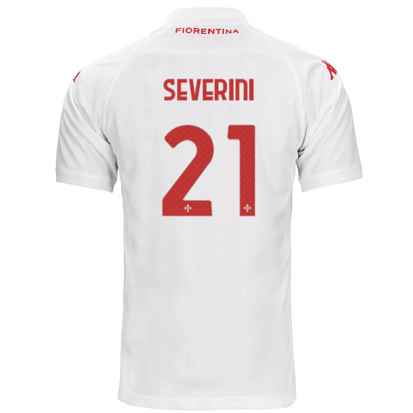 Danxen Kinderen Emma Severini #21 Wit Uitshirt Uittenue 2024/25 T-Shirt