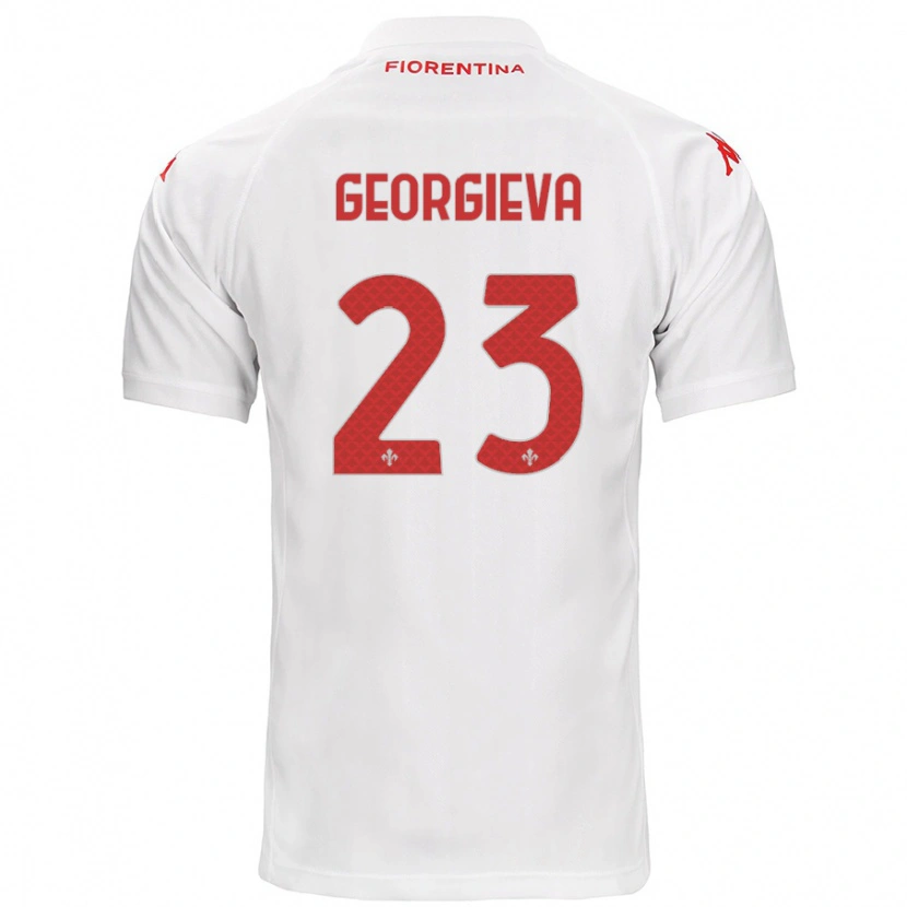 Danxen Kinderen Marina Georgieva #23 Wit Uitshirt Uittenue 2024/25 T-Shirt