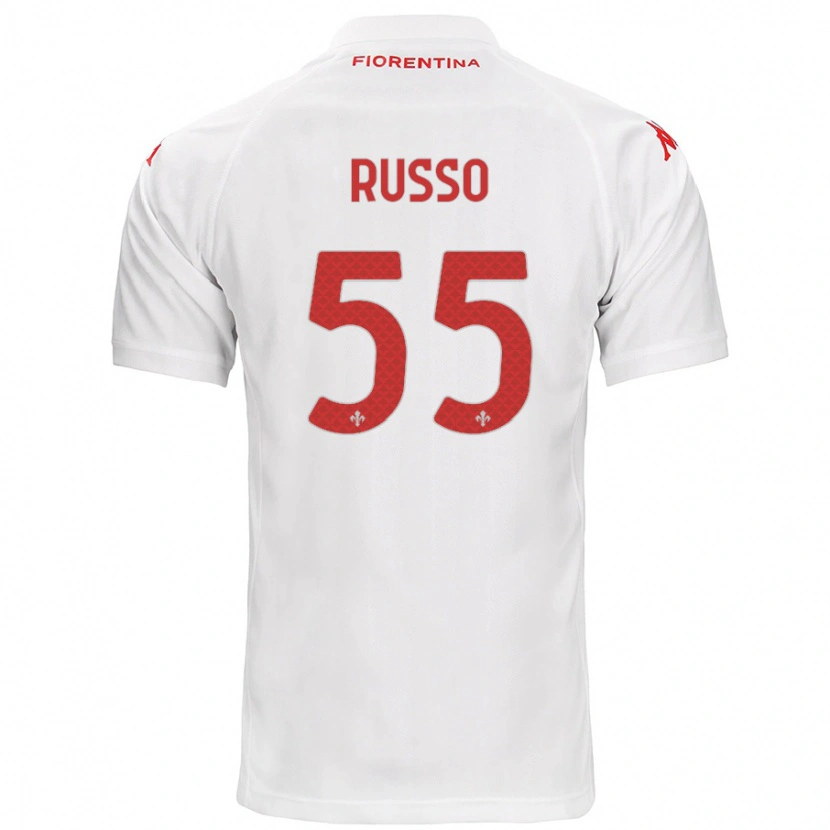 Danxen Kinderen Federica Russo #55 Wit Uitshirt Uittenue 2024/25 T-Shirt