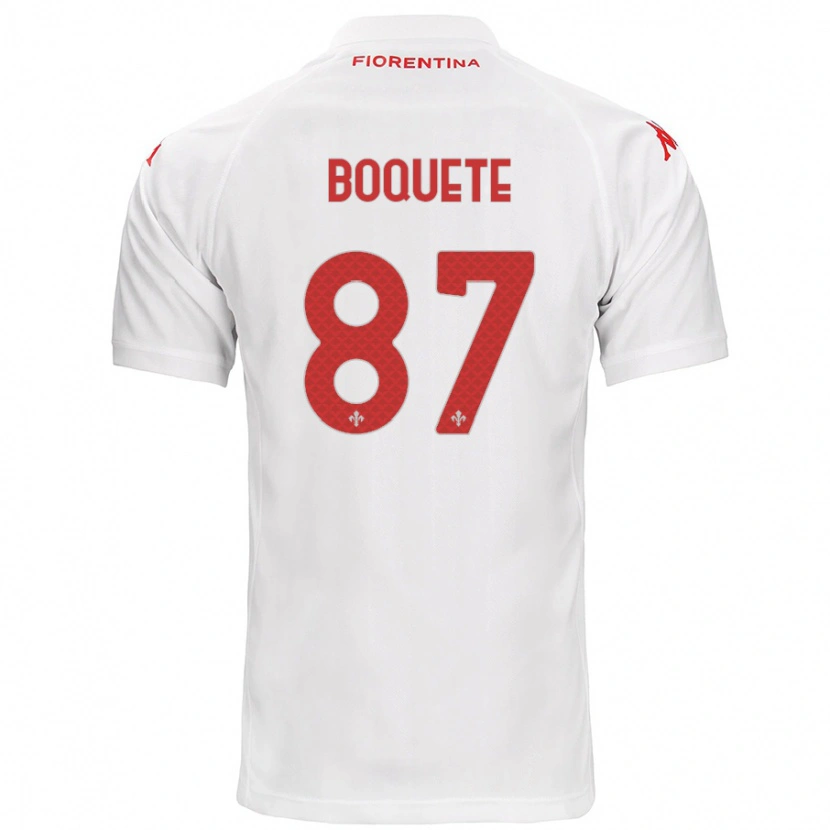 Danxen Kinderen Verónica Boquete #87 Wit Uitshirt Uittenue 2024/25 T-Shirt