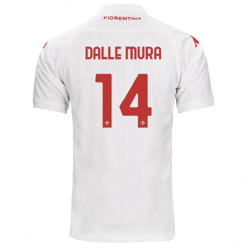 Danxen Kinderen Christian Dalle Mura #14 Wit Uitshirt Uittenue 2024/25 T-Shirt