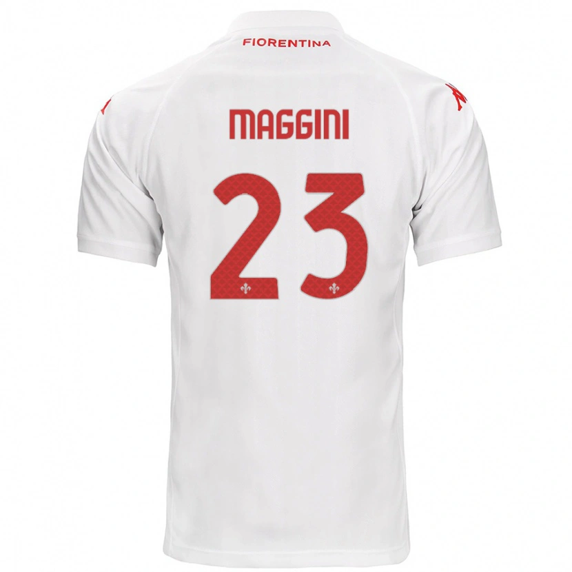 Danxen Kinderen Filippo Maggini #23 Wit Uitshirt Uittenue 2024/25 T-Shirt