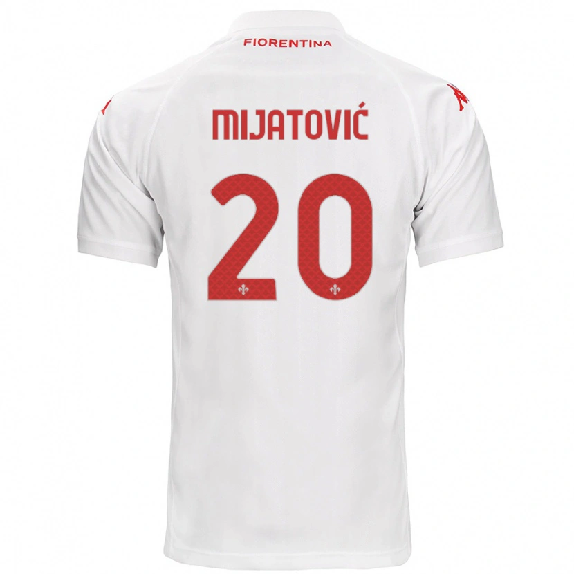 Danxen Kinderen Milica Mijatović #20 Wit Uitshirt Uittenue 2024/25 T-Shirt