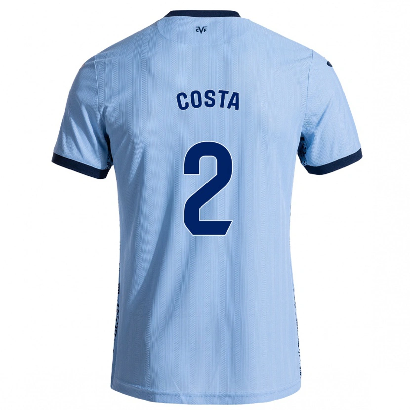 Danxen Kinderen Logan Costa #2 Hemelsblauw Uitshirt Uittenue 2024/25 T-Shirt