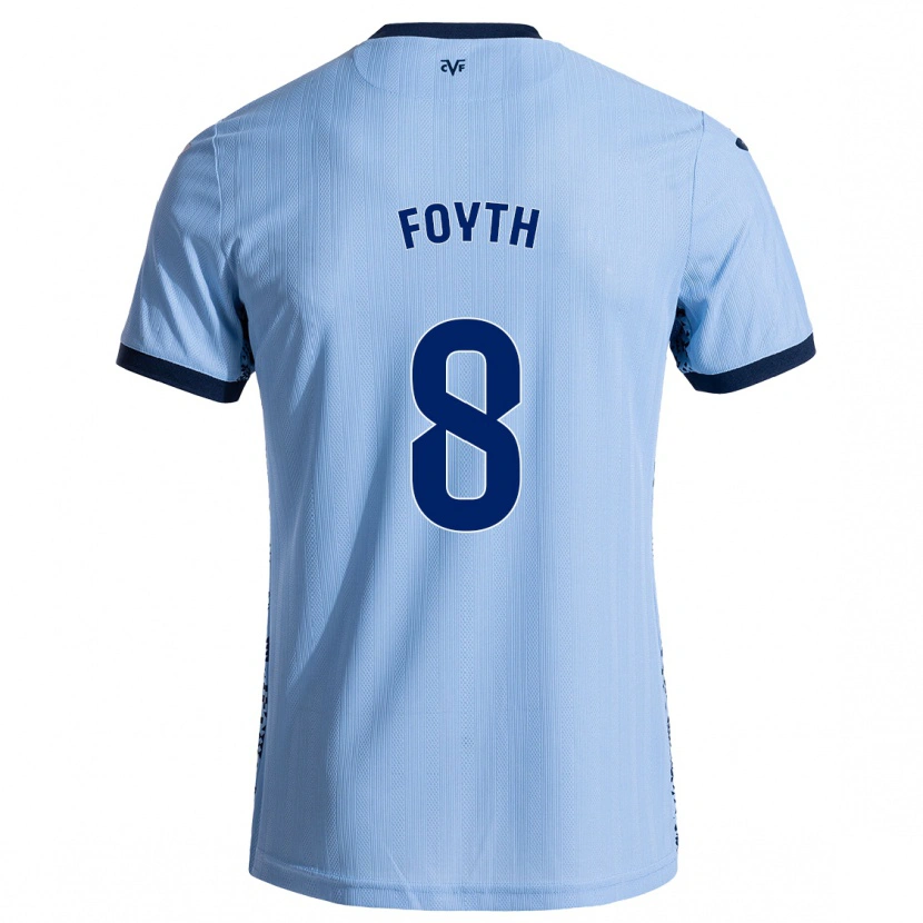 Danxen Kinderen Juan Foyth #8 Hemelsblauw Uitshirt Uittenue 2024/25 T-Shirt