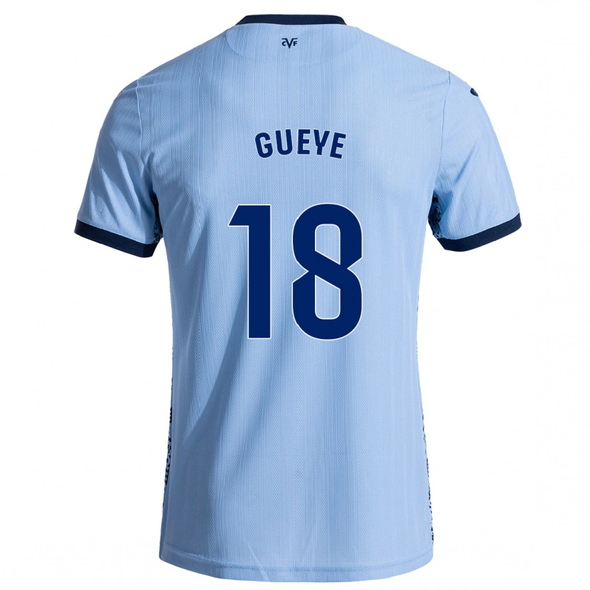 Danxen Kinderen Pape Gueye #18 Hemelsblauw Uitshirt Uittenue 2024/25 T-Shirt