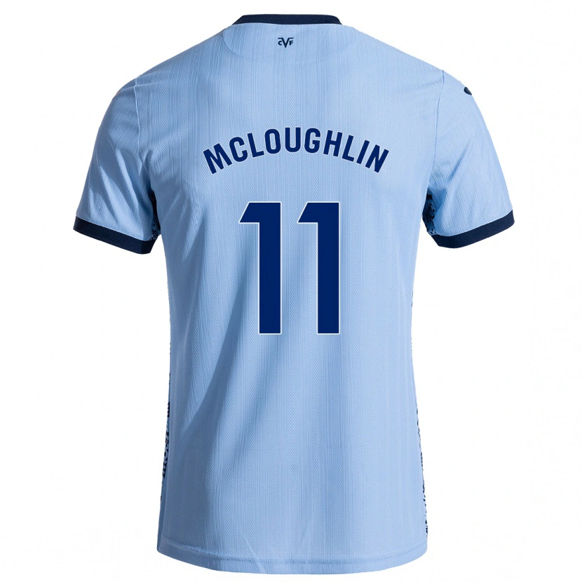 Danxen Kinderen Caden Mcloughlin #11 Hemelsblauw Uitshirt Uittenue 2024/25 T-Shirt