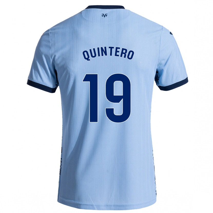 Danxen Kinderen Luis Quintero #19 Hemelsblauw Uitshirt Uittenue 2024/25 T-Shirt