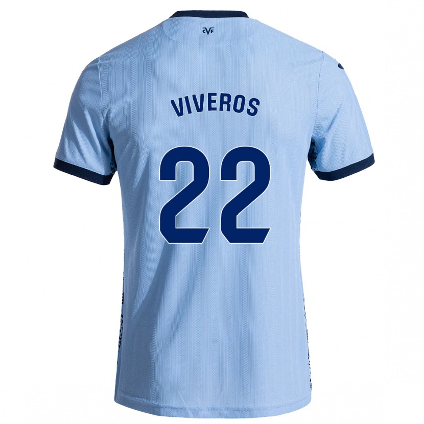 Danxen Kinderen Facundo Viveros #22 Hemelsblauw Uitshirt Uittenue 2024/25 T-Shirt