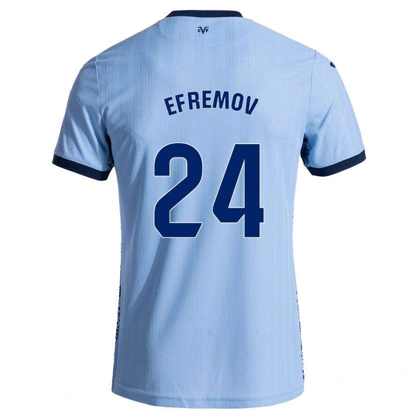 Danxen Kinderen Anton Efremov #24 Hemelsblauw Uitshirt Uittenue 2024/25 T-Shirt