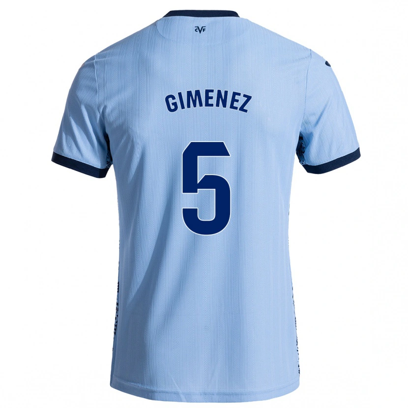 Danxen Kinderen Yenifer Giménez #5 Hemelsblauw Uitshirt Uittenue 2024/25 T-Shirt