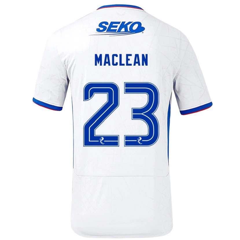 Danxen Kinderen Kirsty Maclean #23 Wit Blauw Uitshirt Uittenue 2024/25 T-Shirt