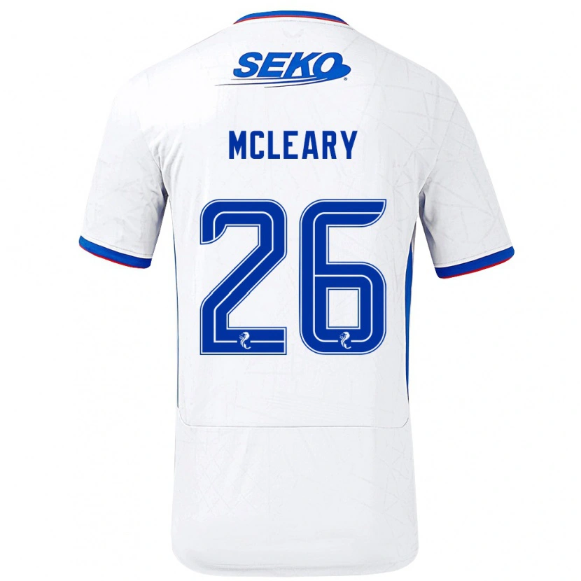 Danxen Kinderen Jodi Mcleary #26 Wit Blauw Uitshirt Uittenue 2024/25 T-Shirt