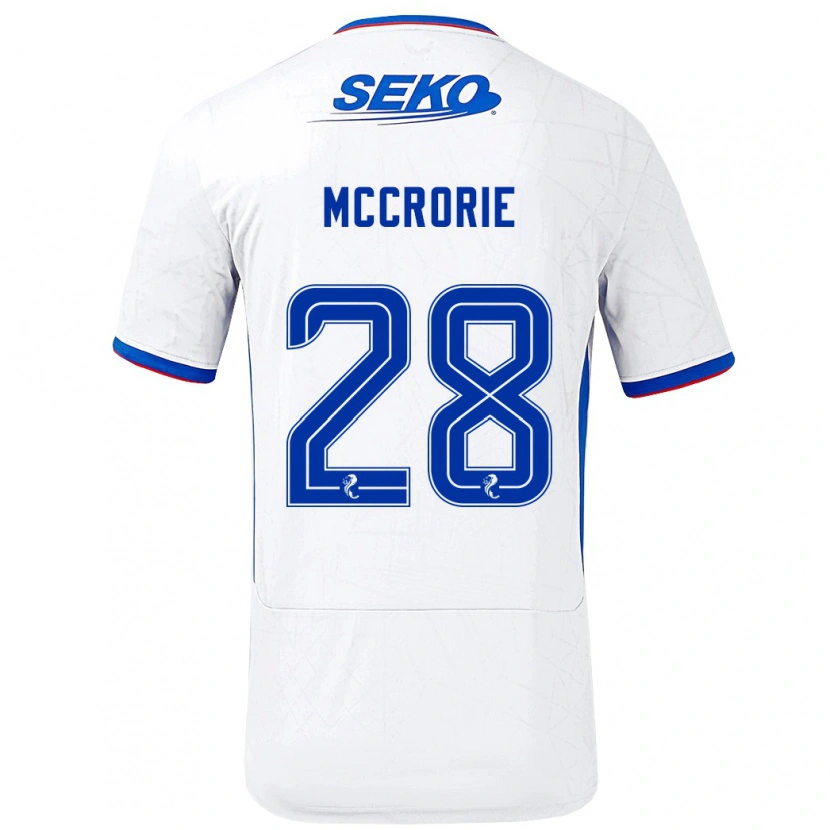 Danxen Kinderen Robby Mccrorie #28 Wit Blauw Uitshirt Uittenue 2024/25 T-Shirt