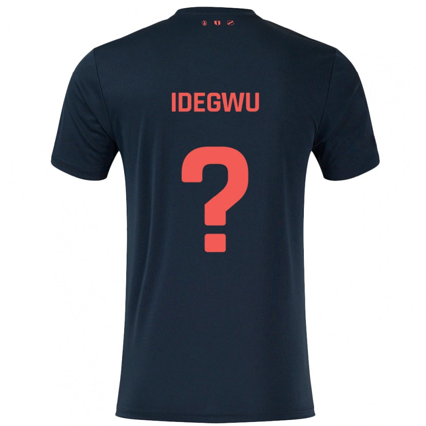 Danxen Kinderen Kelechi Idegwu #0 Zwart Rood Uitshirt Uittenue 2024/25 T-Shirt