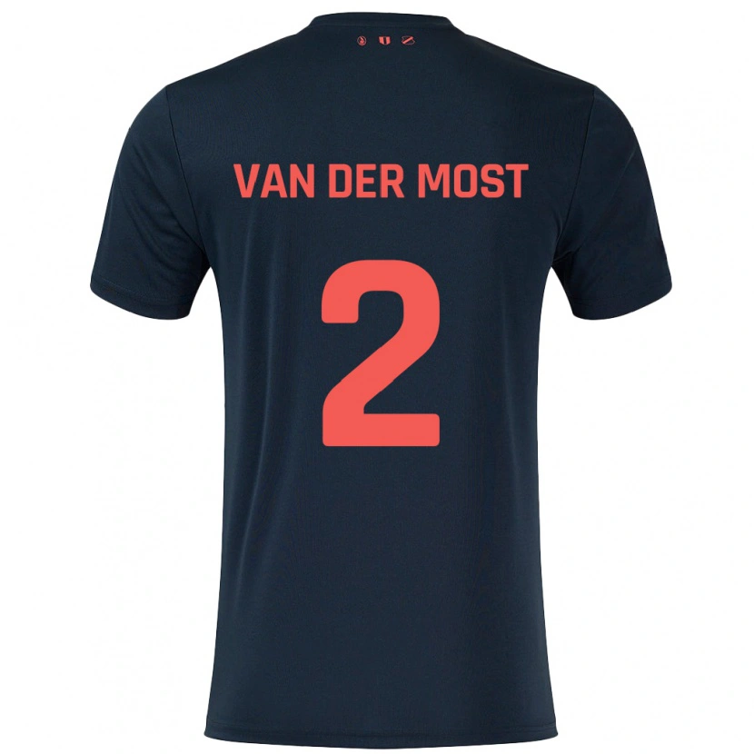 Danxen Kinderen Liza Van Der Most #2 Zwart Rood Uitshirt Uittenue 2024/25 T-Shirt