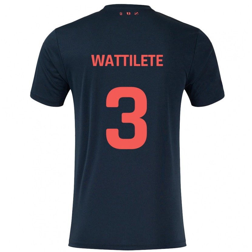 Danxen Kinderen Julia Wattilete #3 Zwart Rood Uitshirt Uittenue 2024/25 T-Shirt