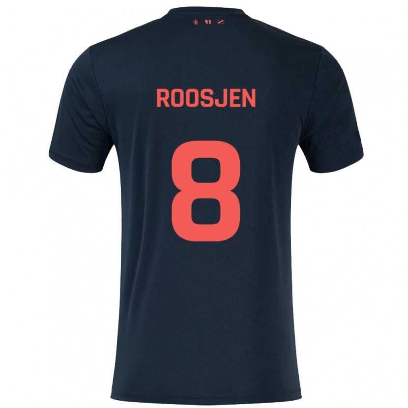 Danxen Kinderen Judith Roosjen #8 Zwart Rood Uitshirt Uittenue 2024/25 T-Shirt