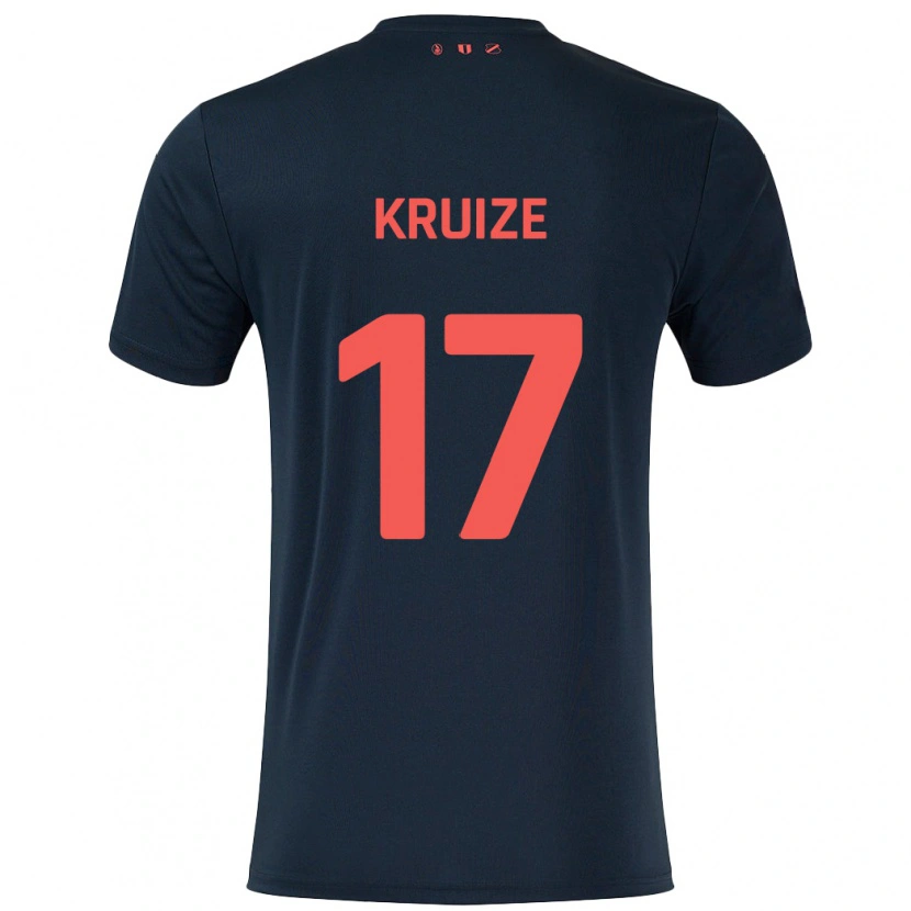 Danxen Kinderen Elisha Kruize #17 Zwart Rood Uitshirt Uittenue 2024/25 T-Shirt