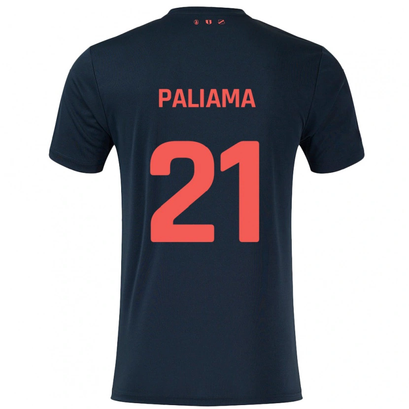 Danxen Kinderen Joni Paliama #21 Zwart Rood Uitshirt Uittenue 2024/25 T-Shirt