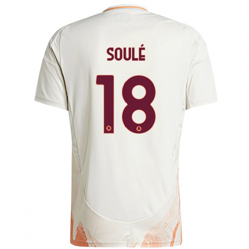 Danxen Kinderen Matías Soulé #18 Crème Wit Oranje Uitshirt Uittenue 2024/25 T-Shirt