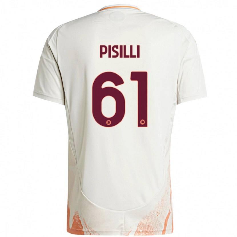 Danxen Kinderen Niccolò Pisilli #61 Crème Wit Oranje Uitshirt Uittenue 2024/25 T-Shirt