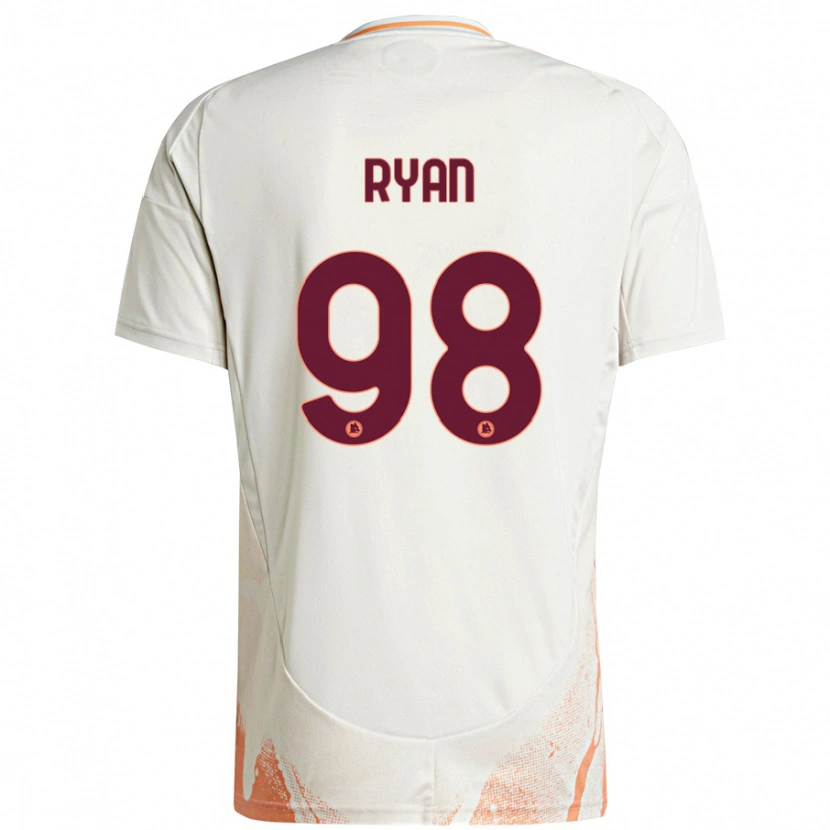 Danxen Kinderen Mathew Ryan #98 Crème Wit Oranje Uitshirt Uittenue 2024/25 T-Shirt