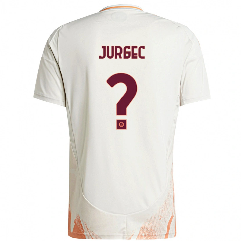 Danxen Kinderen Jan Jurgec #0 Crème Wit Oranje Uitshirt Uittenue 2024/25 T-Shirt