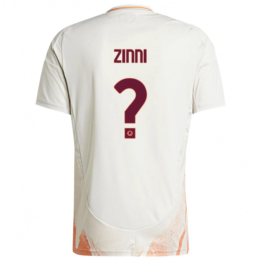 Danxen Kinderen Raul Zinni #0 Crème Wit Oranje Uitshirt Uittenue 2024/25 T-Shirt