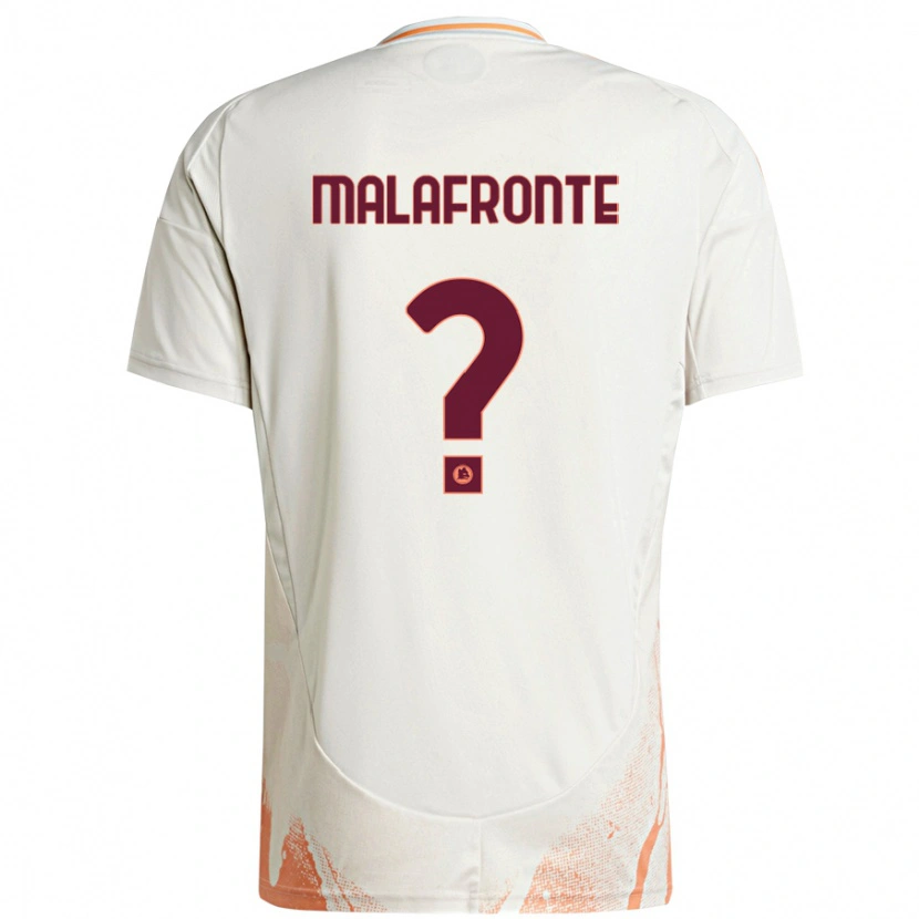 Danxen Kinderen Matteo Malafronte #0 Crème Wit Oranje Uitshirt Uittenue 2024/25 T-Shirt