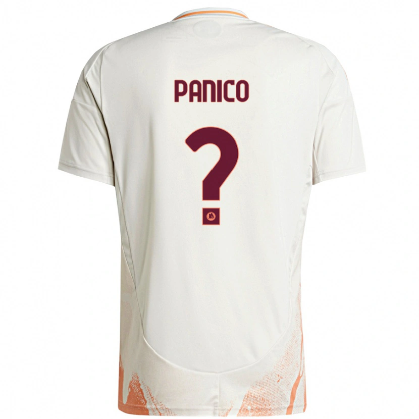 Danxen Kinderen Francesco Panico #0 Crème Wit Oranje Uitshirt Uittenue 2024/25 T-Shirt