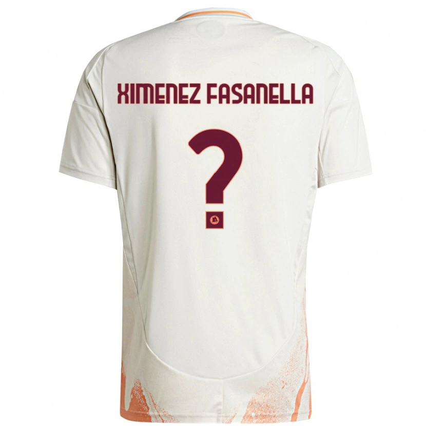 Danxen Kinderen Rafael Ximenez Fasanella #0 Crème Wit Oranje Uitshirt Uittenue 2024/25 T-Shirt