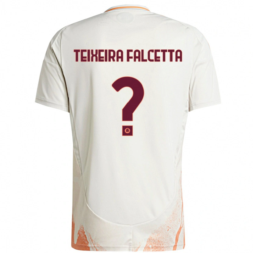 Danxen Kinderen Pietro Teixeira Falcetta #0 Crème Wit Oranje Uitshirt Uittenue 2024/25 T-Shirt