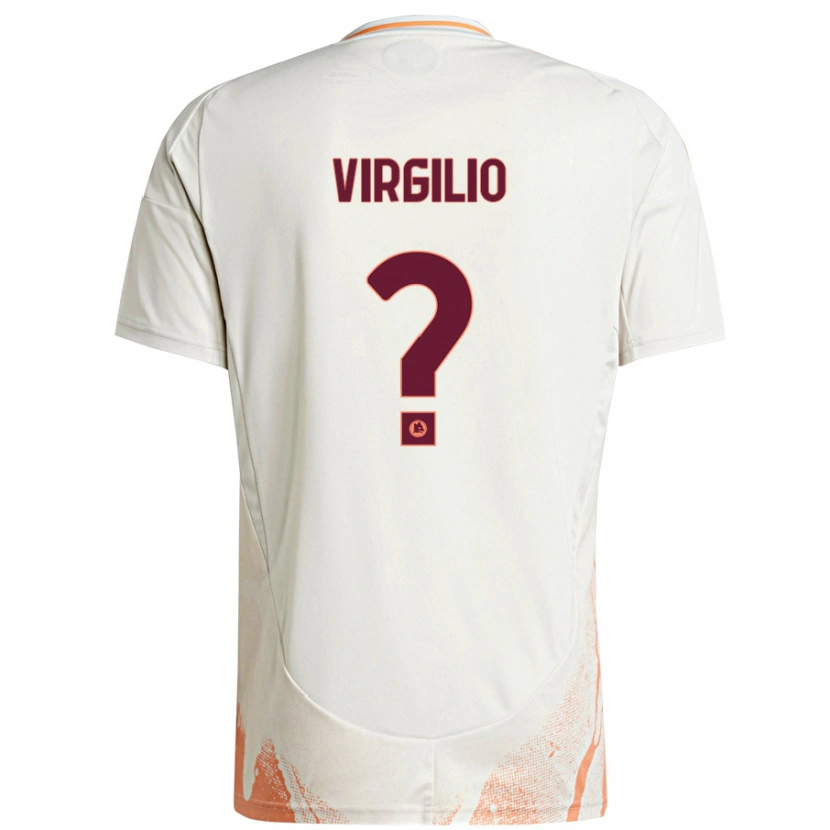 Danxen Kinderen Cristian Virgilio #0 Crème Wit Oranje Uitshirt Uittenue 2024/25 T-Shirt