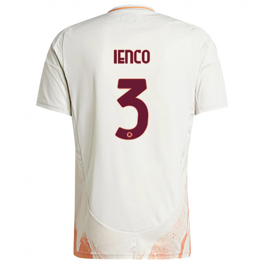 Danxen Kinderen Simone Ienco #3 Crème Wit Oranje Uitshirt Uittenue 2024/25 T-Shirt