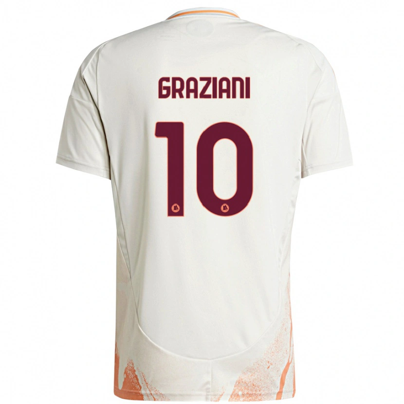 Danxen Kinderen Leonardo Graziani #10 Crème Wit Oranje Uitshirt Uittenue 2024/25 T-Shirt