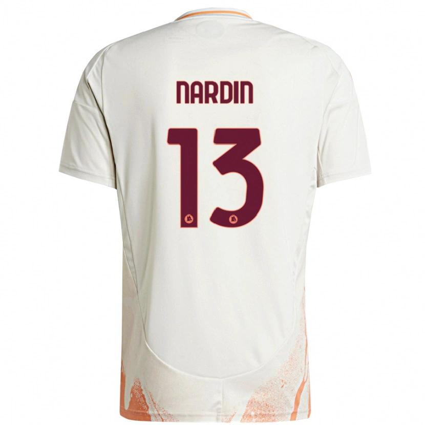 Danxen Kinderen Federico Nardin #13 Crème Wit Oranje Uitshirt Uittenue 2024/25 T-Shirt