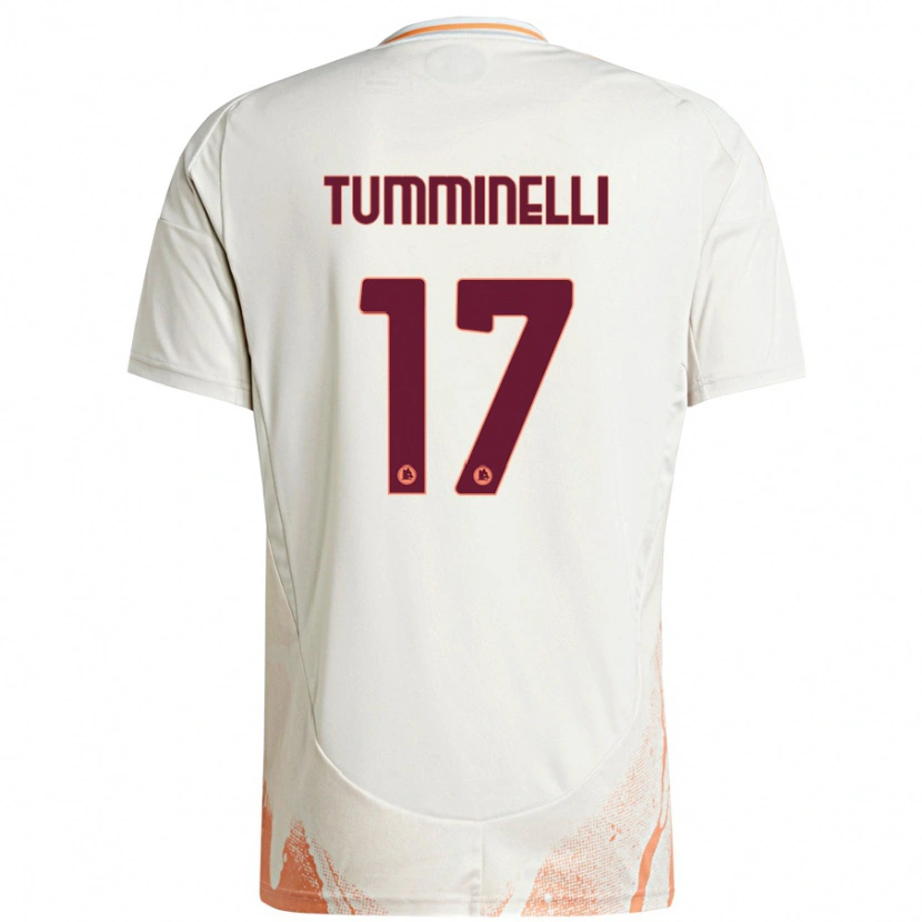 Danxen Kinderen Gianmarco Tumminelli #17 Crème Wit Oranje Uitshirt Uittenue 2024/25 T-Shirt