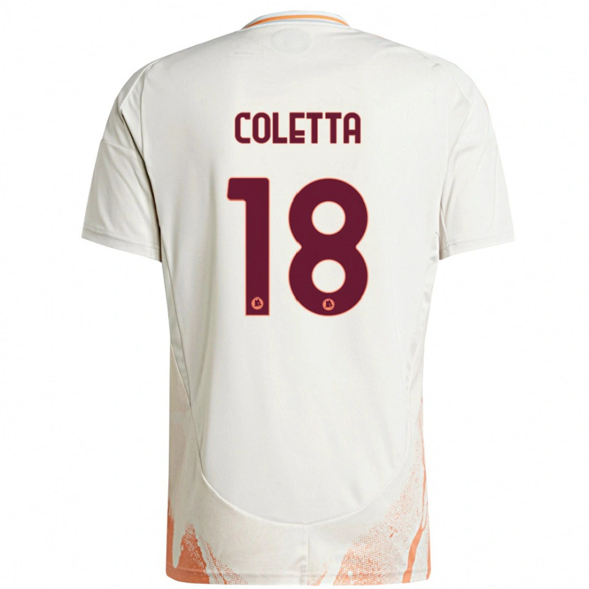 Danxen Kinderen Federico Coletta #18 Crème Wit Oranje Uitshirt Uittenue 2024/25 T-Shirt