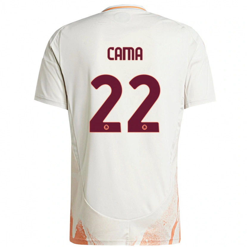 Danxen Kinderen Cristian Cama #22 Crème Wit Oranje Uitshirt Uittenue 2024/25 T-Shirt