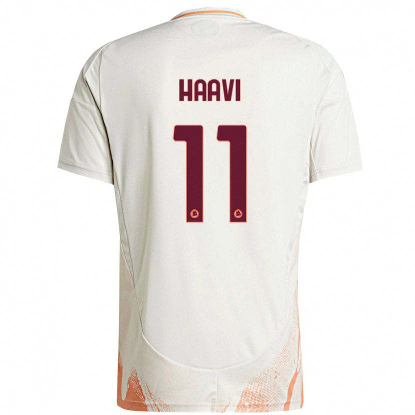 Danxen Kinderen Emilie Haavi #11 Crème Wit Oranje Uitshirt Uittenue 2024/25 T-Shirt