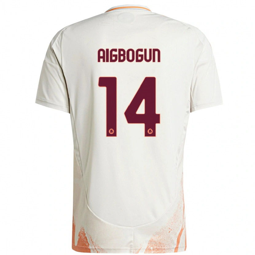 Danxen Kinderen Eseosa Aigbogun #14 Crème Wit Oranje Uitshirt Uittenue 2024/25 T-Shirt