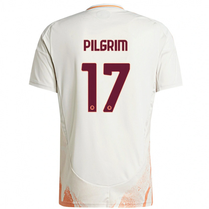 Danxen Kinderen Alayah Pilgrim #17 Crème Wit Oranje Uitshirt Uittenue 2024/25 T-Shirt