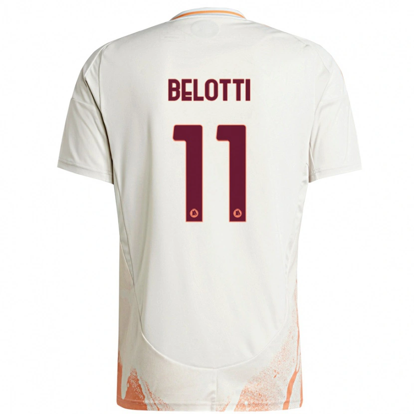 Danxen Kinderen Andrea Belotti #11 Crème Wit Oranje Uitshirt Uittenue 2024/25 T-Shirt